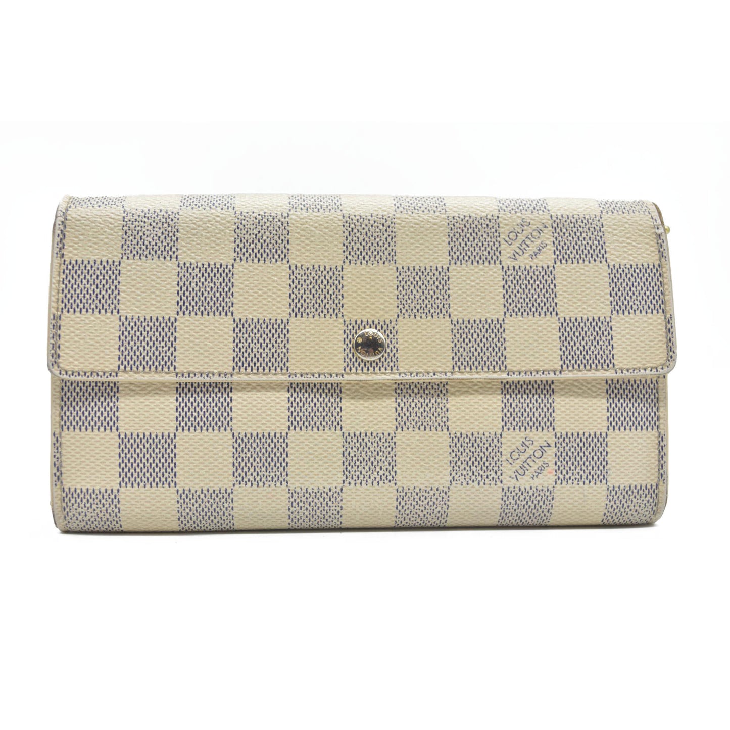 $775 Louis Vuitton Damier Azur Sarah Wallet TR2122