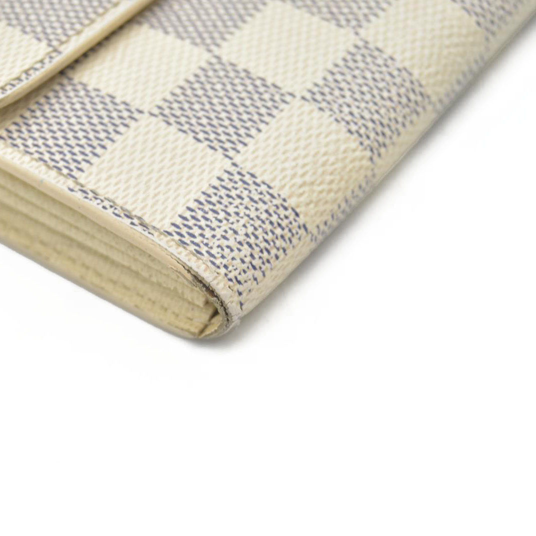 $775 Louis Vuitton Damier Azur Sarah Wallet TR2122