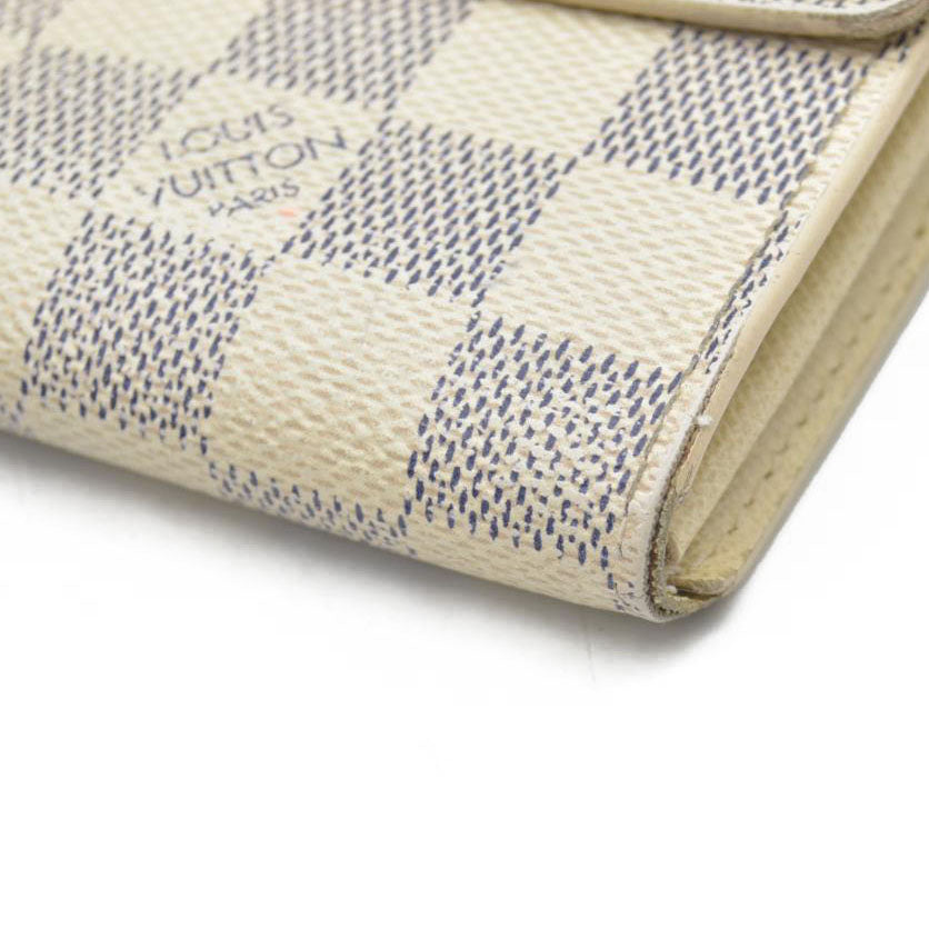 $775 Louis Vuitton Damier Azur Sarah Wallet TR2122