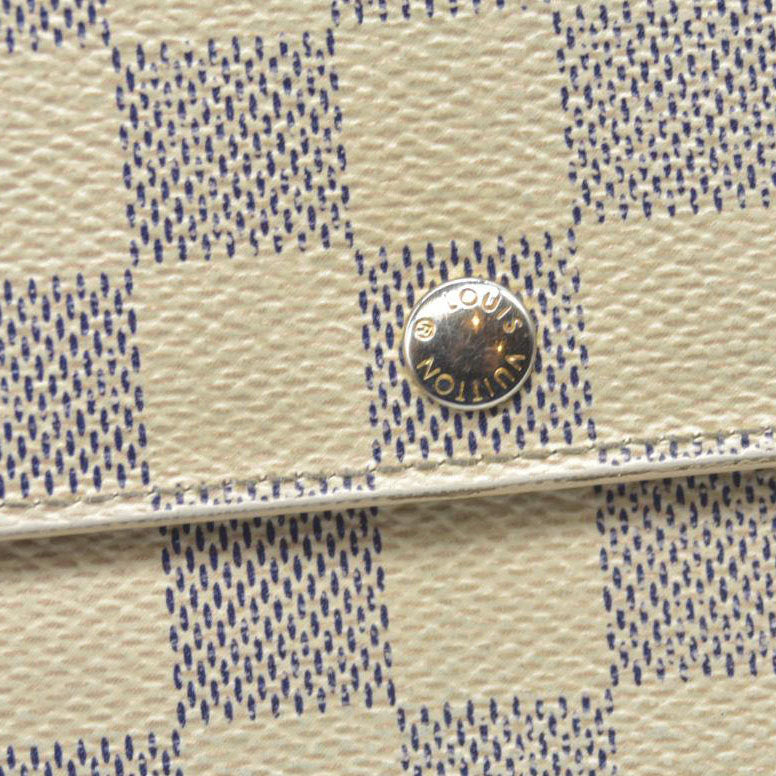 $775 Louis Vuitton Damier Azur Sarah Wallet TR2122