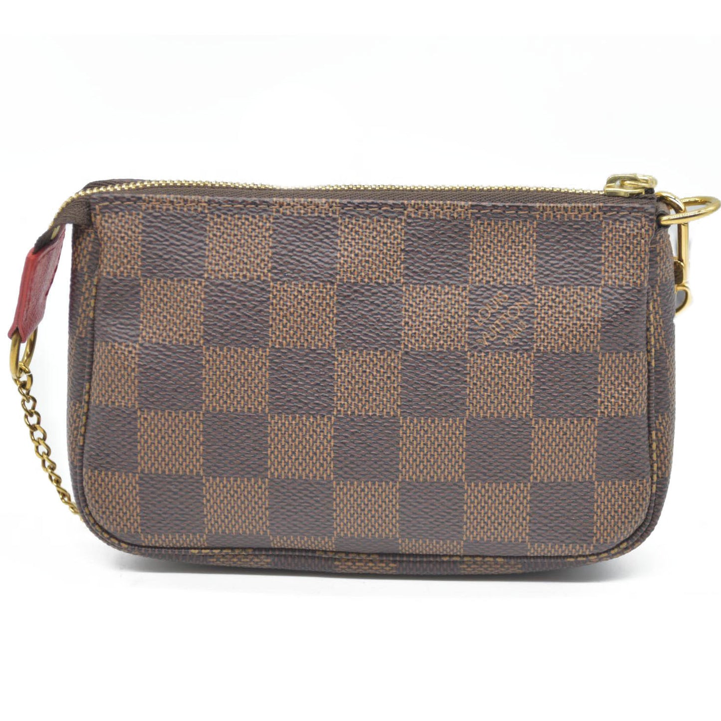 Louis Vuitton  Damier Ebene 2019 Christmas Animation Mini Pochette Accessories Red