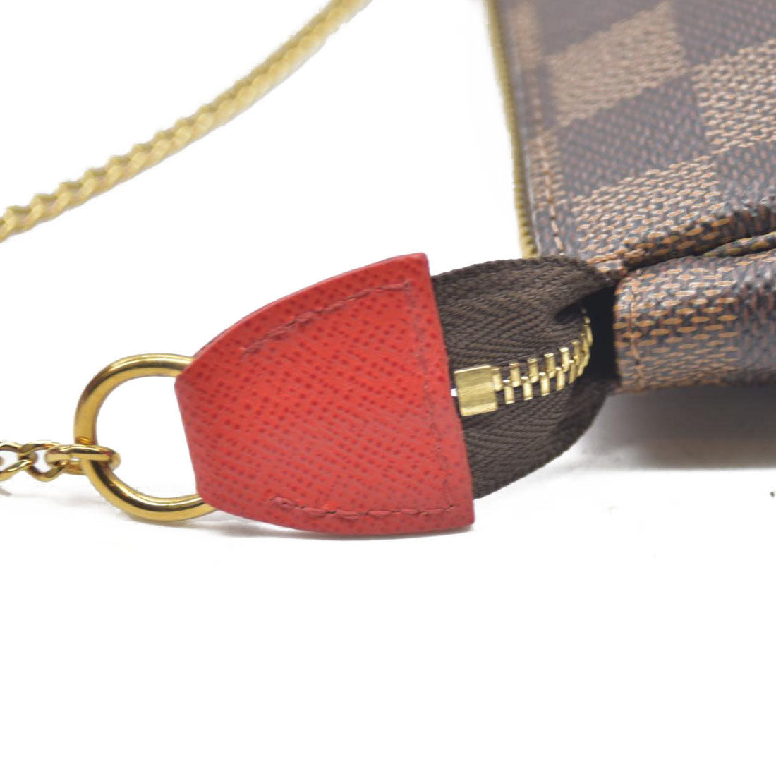Louis Vuitton  Damier Ebene 2019 Christmas Animation Mini Pochette Accessories Red