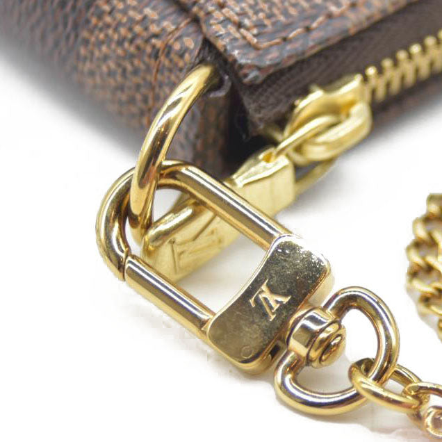 Louis Vuitton  Damier Ebene 2019 Christmas Animation Mini Pochette Accessories Red