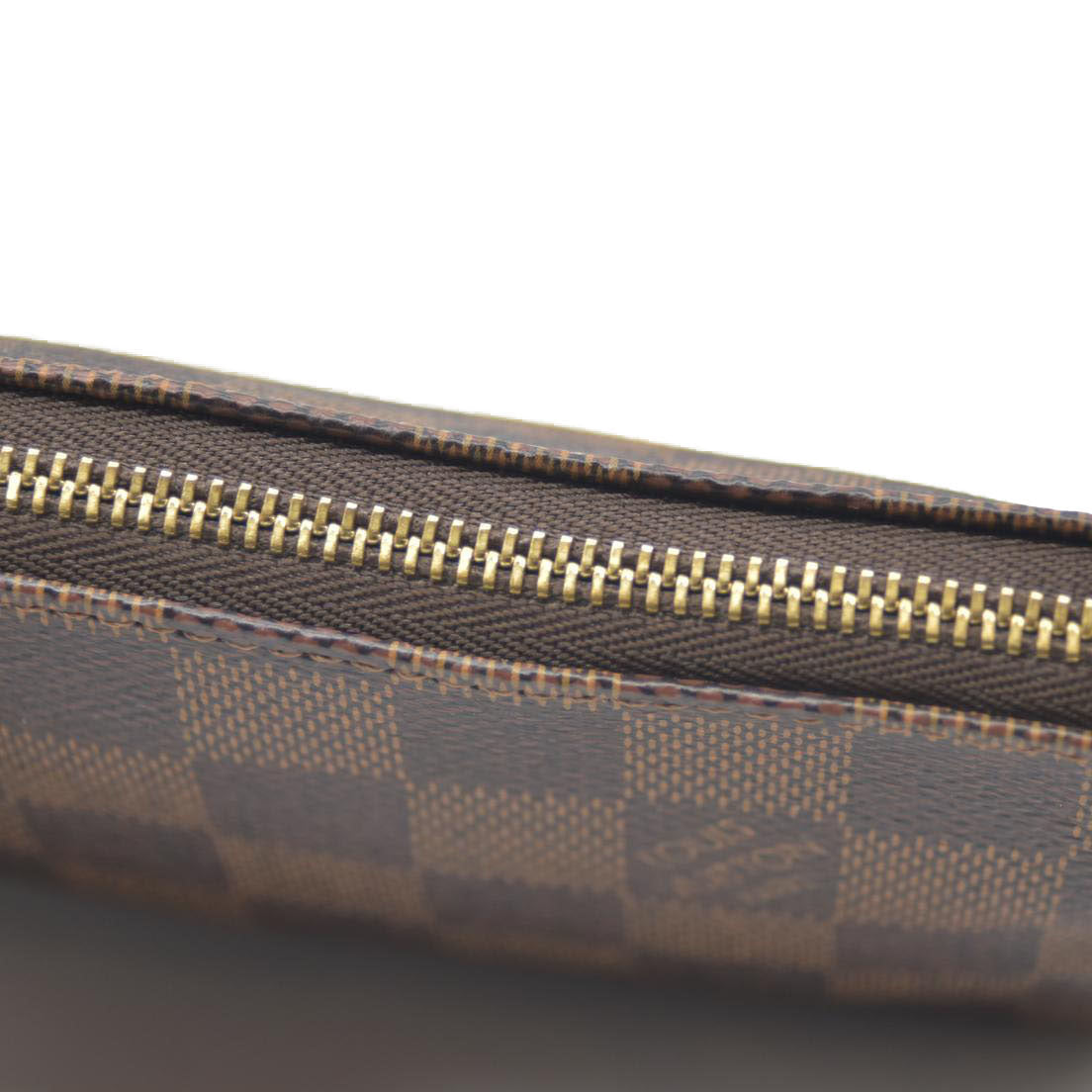 Louis Vuitton  Damier Ebene 2019 Christmas Animation Mini Pochette Accessories Red