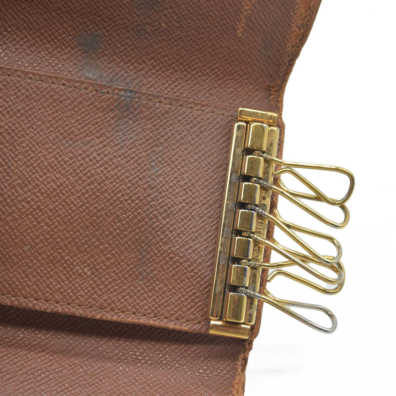 $345 Louis Vuitton Monogram Multicles 6 Ring Key Case Brown CT0024