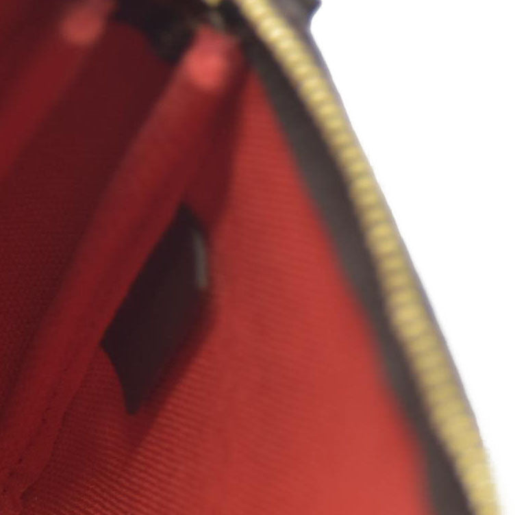 Louis Vuitton  Damier Ebene 2019 Christmas Animation Mini Pochette Accessories Red