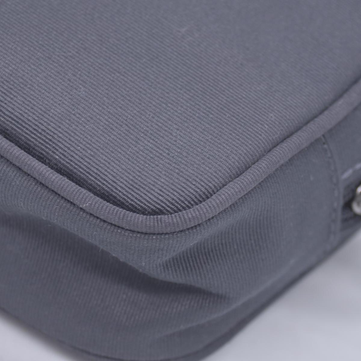 $380 BURBERRY Canvas Plaid Trim Flap Pocket Cosmetic Case Black CONSIGNMENT 10021231