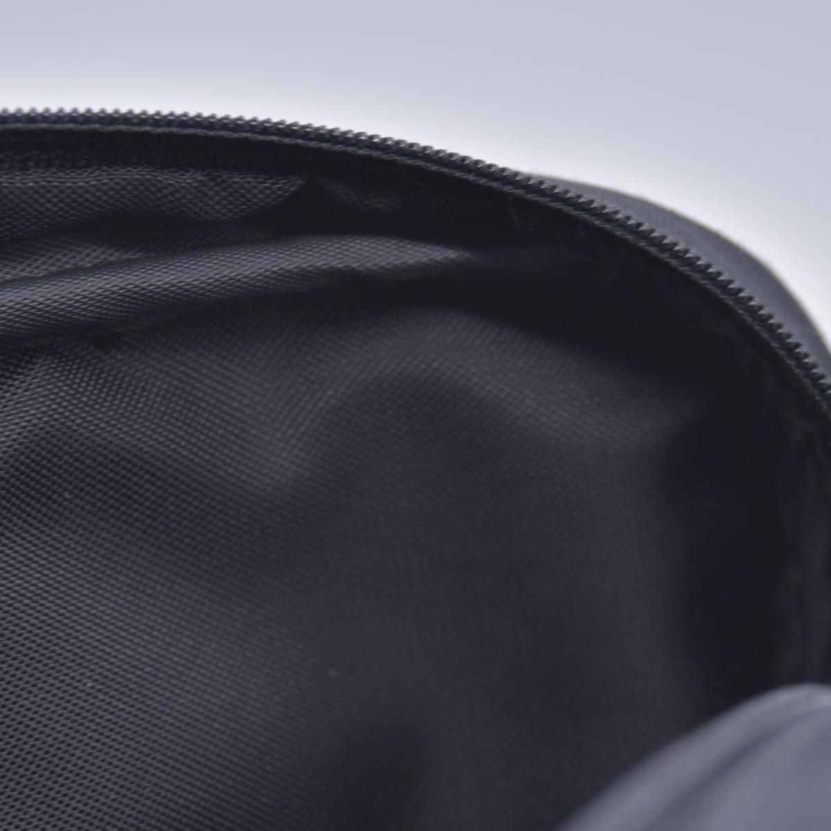 $380 BURBERRY Canvas Plaid Trim Flap Pocket Cosmetic Case Black CONSIGNMENT 10021231