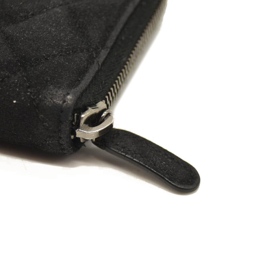 CHANEL Chanel Matelasse Long Wallet Black