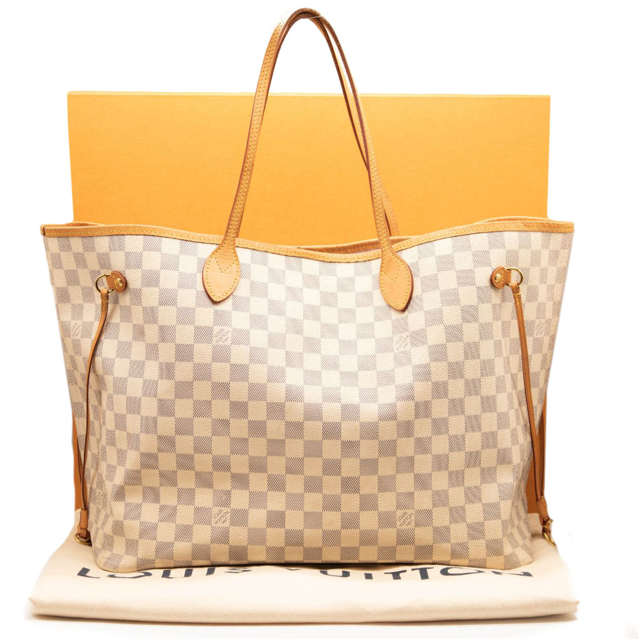 LOUIS VUITTON Damier Azur Neo Neverfull GM Rose Ballerine