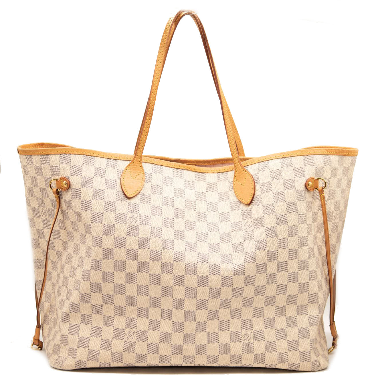 LOUIS VUITTON Damier Azur Neo Neverfull GM Rose Ballerine