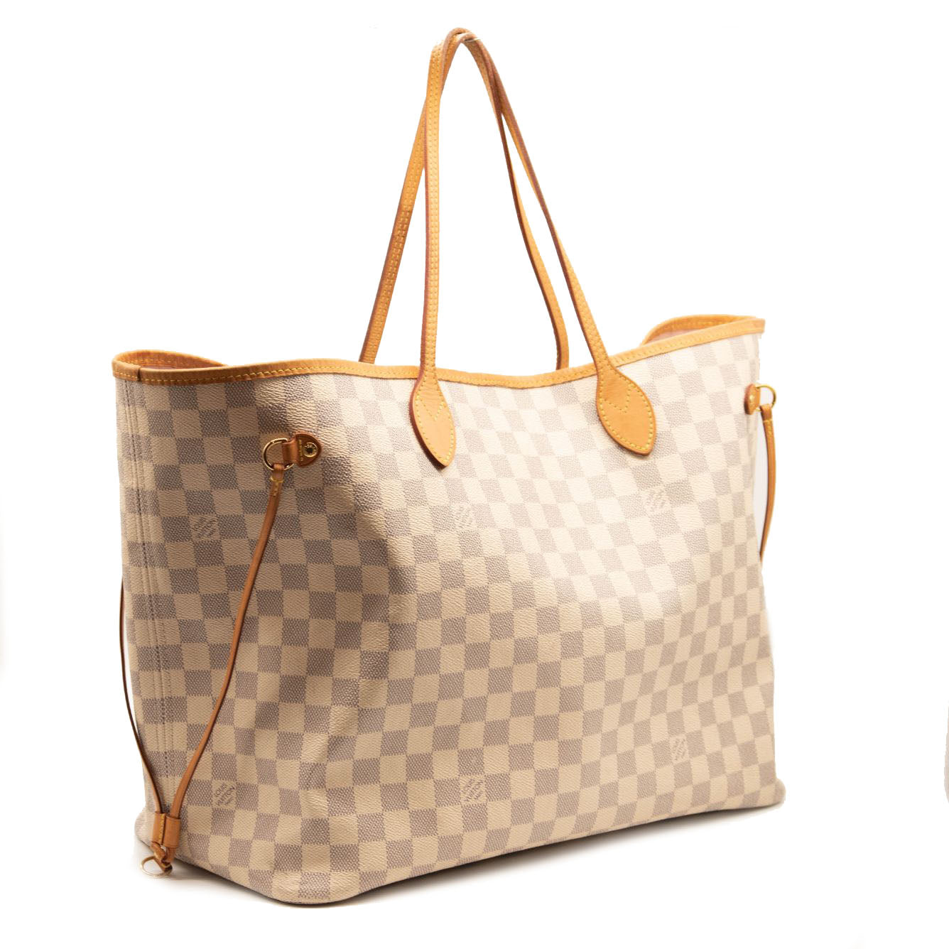 LOUIS VUITTON Damier Azur Neo Neverfull GM Rose Ballerine