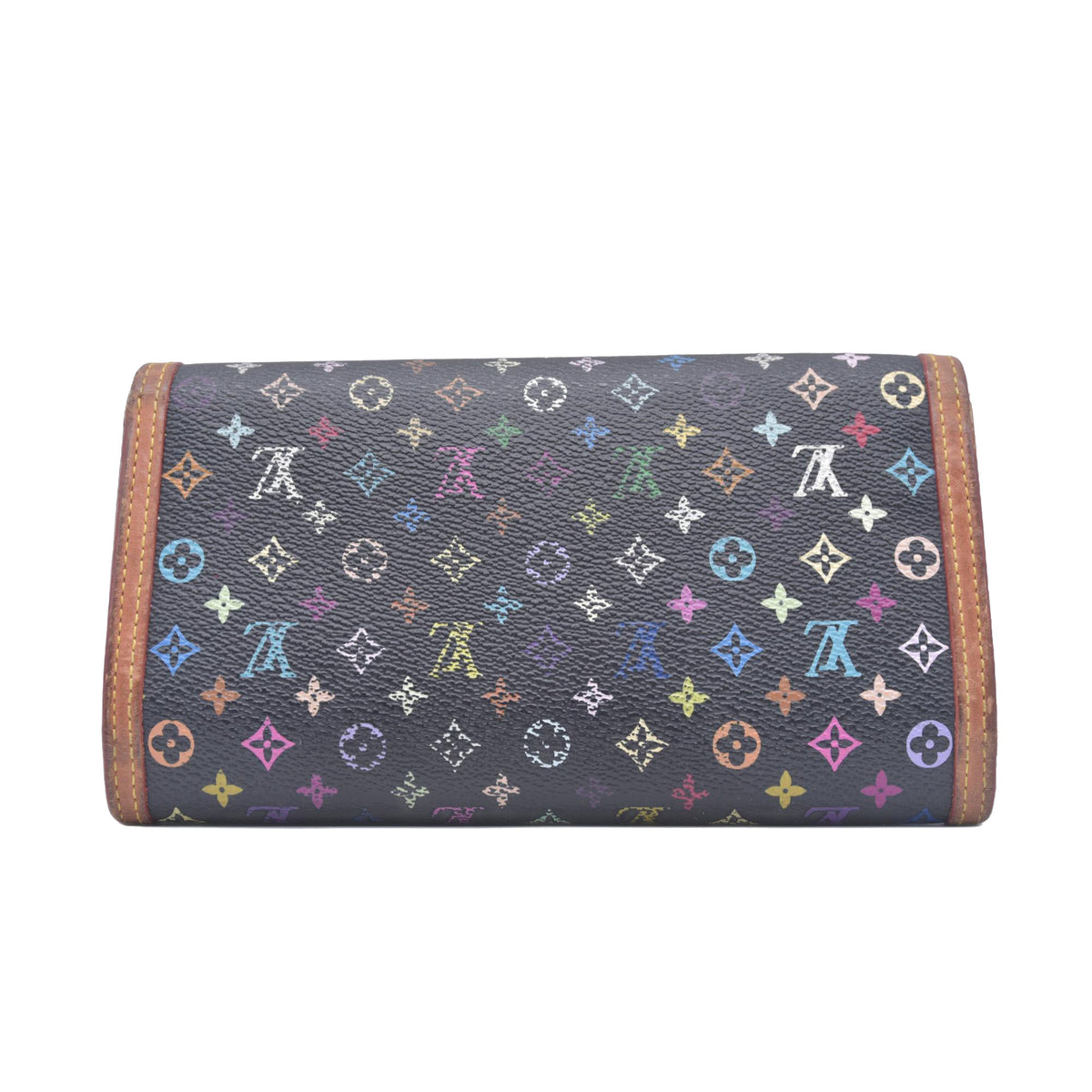 $950 2005 LOUIS VUITTON x Takashi Murakami Monogram Multicolor Porte Tresor International Wallet TH0055 CONSIGNMENT 10021178