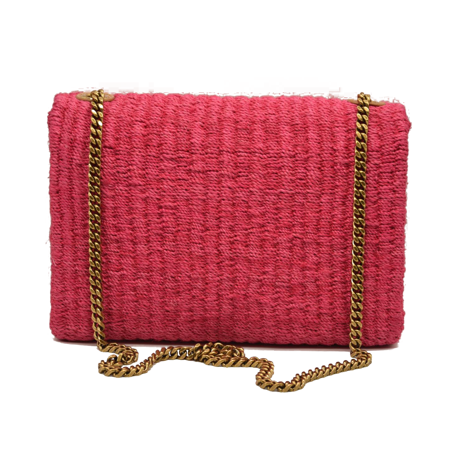 Saint Laurent ﻿Medium Kate Raffia Shoulder Bag Pink Glo