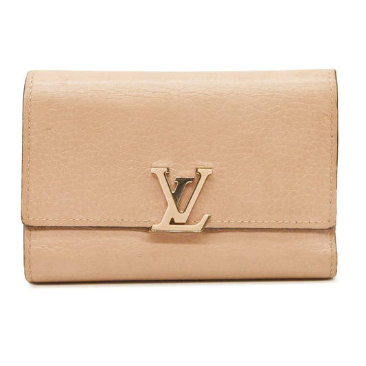Louis Vuitton  Taurillon Capucines Compact Wallet Magnolia
