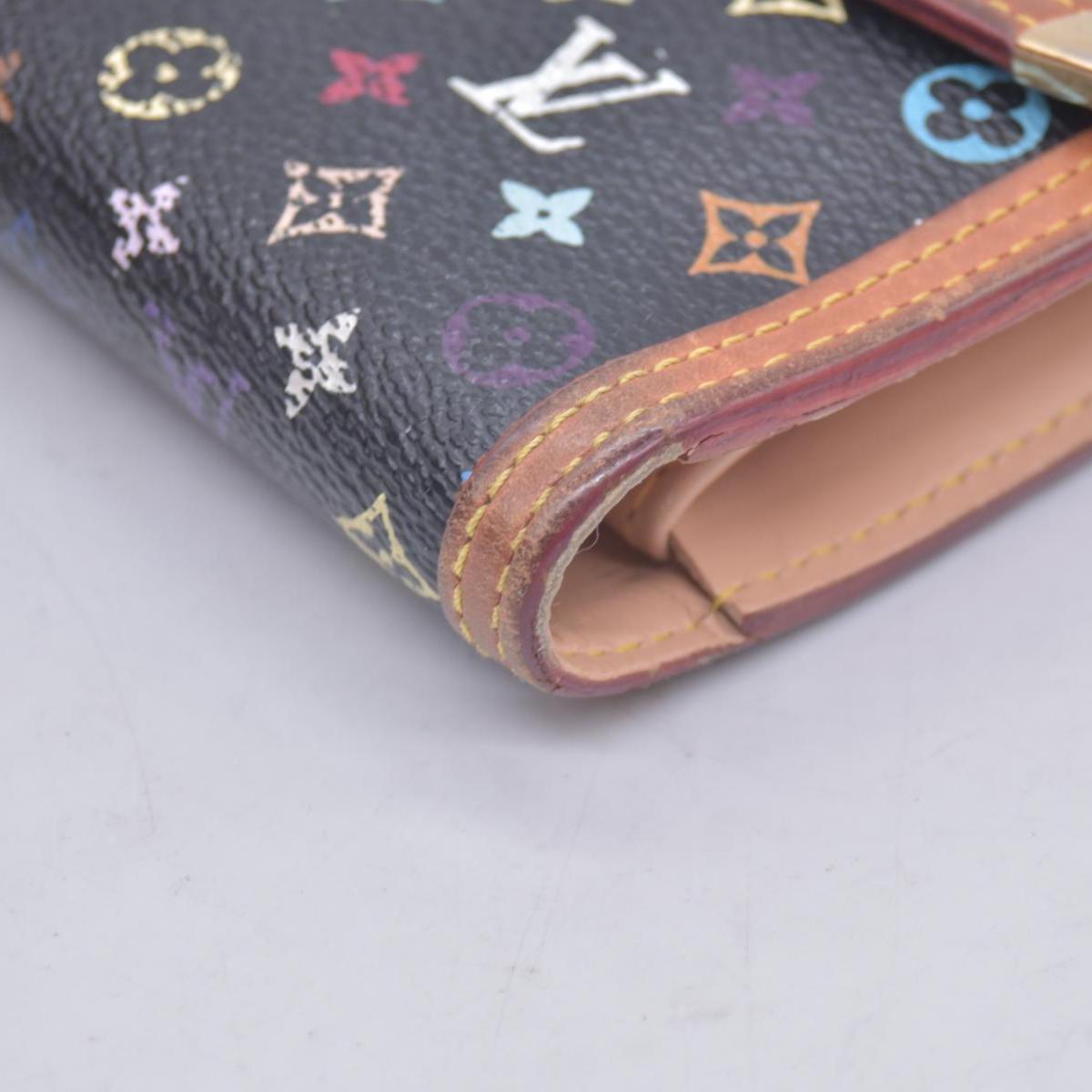 $950 2005 LOUIS VUITTON x Takashi Murakami Monogram Multicolor Porte Tresor International Wallet TH0055 CONSIGNMENT 10021178
