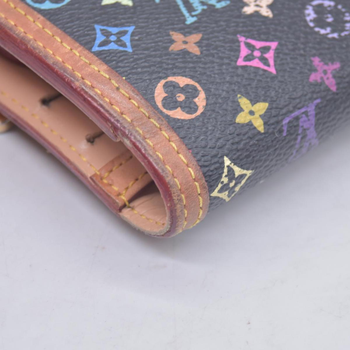 $950 2005 LOUIS VUITTON x Takashi Murakami Monogram Multicolor Porte Tresor International Wallet TH0055 CONSIGNMENT 10021178