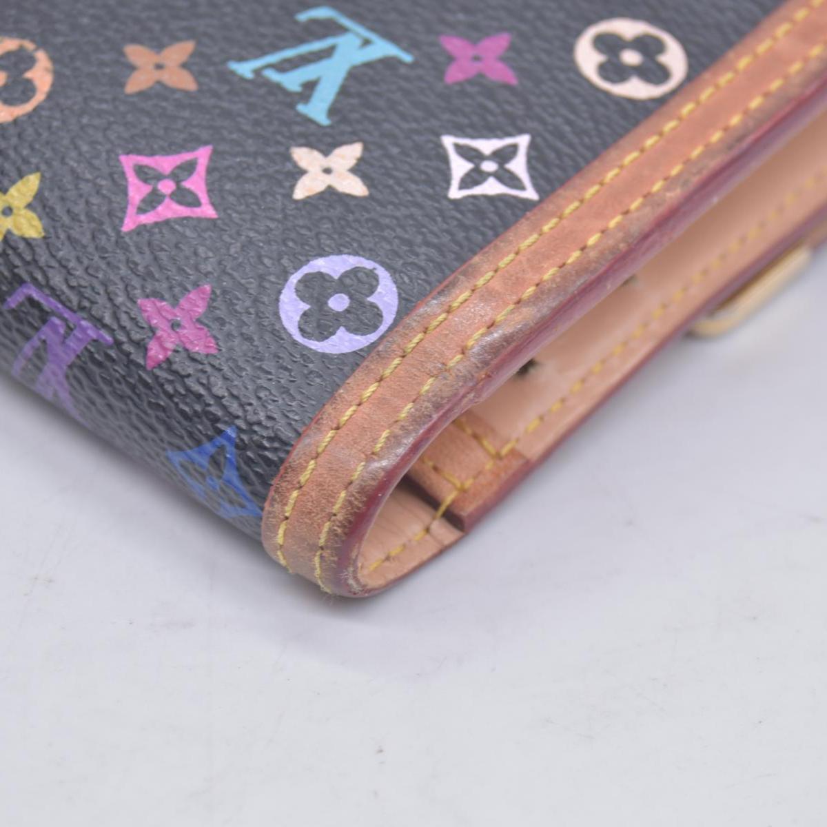 $950 2005 LOUIS VUITTON x Takashi Murakami Monogram Multicolor Porte Tresor International Wallet TH0055 CONSIGNMENT 10021178