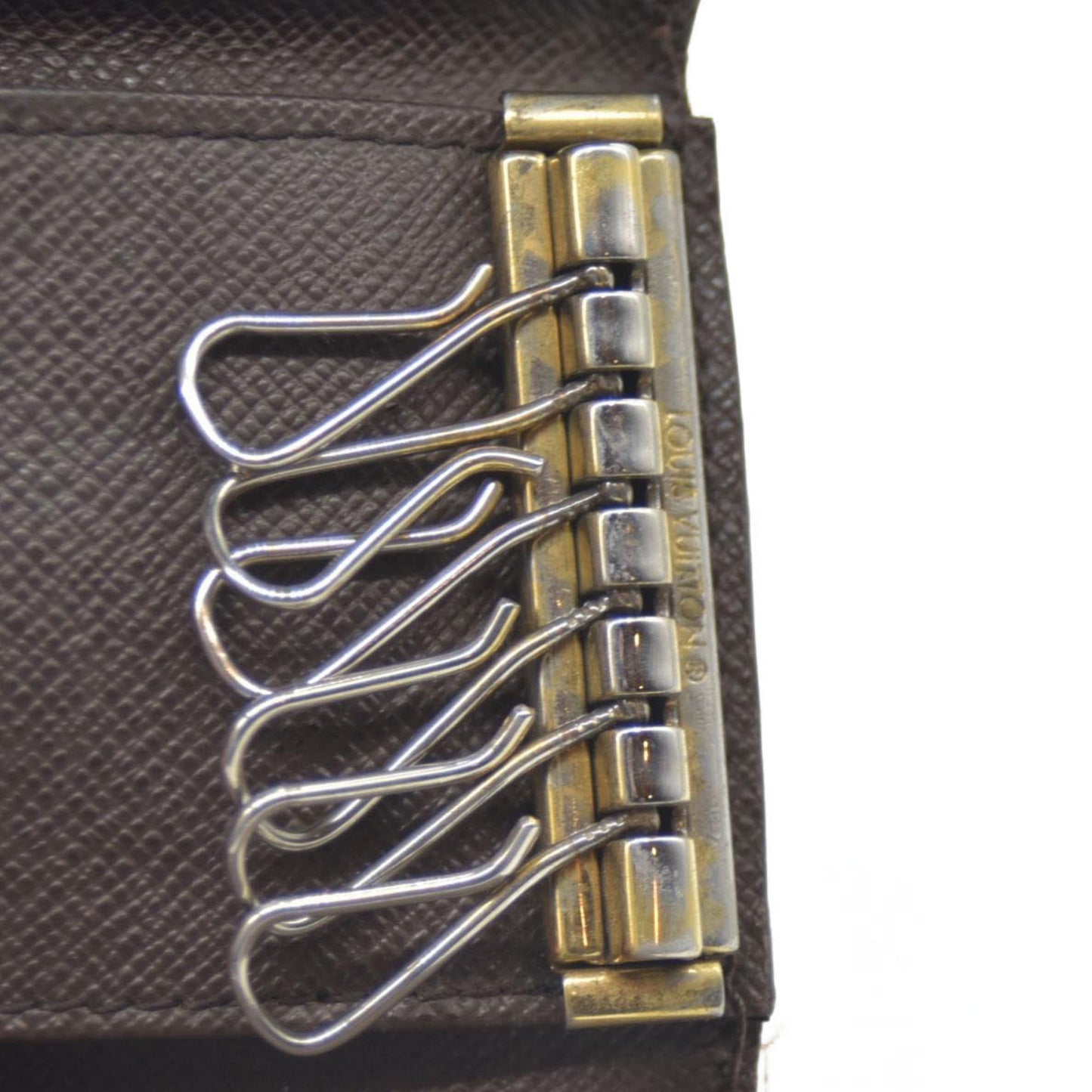 $345 Louis Vuitton Damier Ebene Multicles 6 Ring Key Case