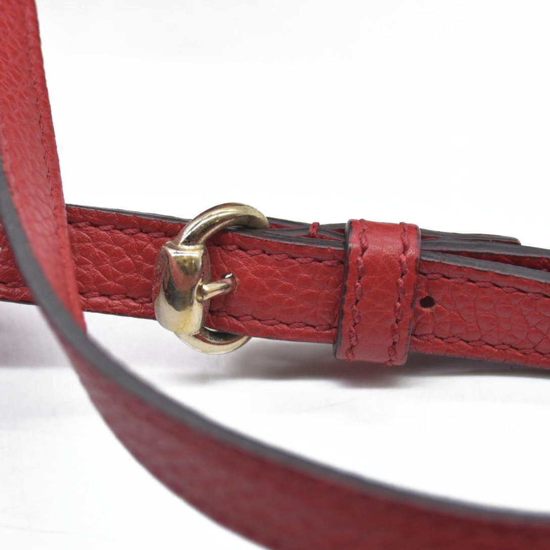 $1490 Gucci Small Soho Disco Bag Red Crossbody