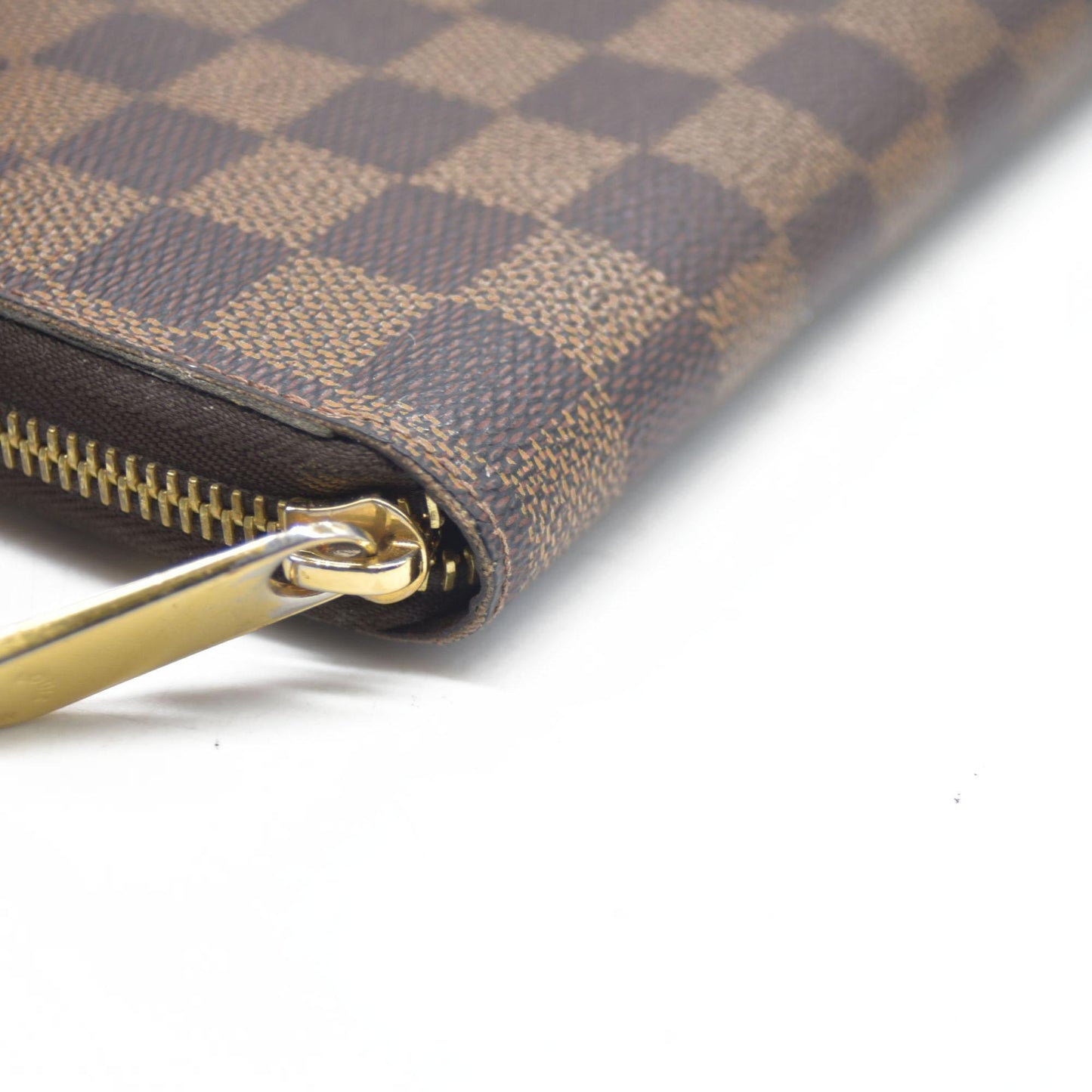 $915 2015 Louis Vuitton Damier Ebene Zippy Wallet MI3175