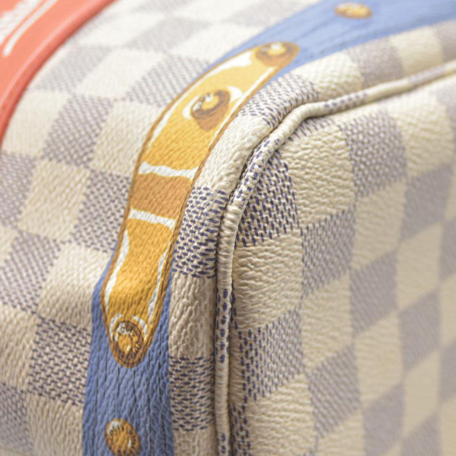 $2170 Louis Vuitton  Damier Azur Summer Trunks Neo Neverfull MM GI0168