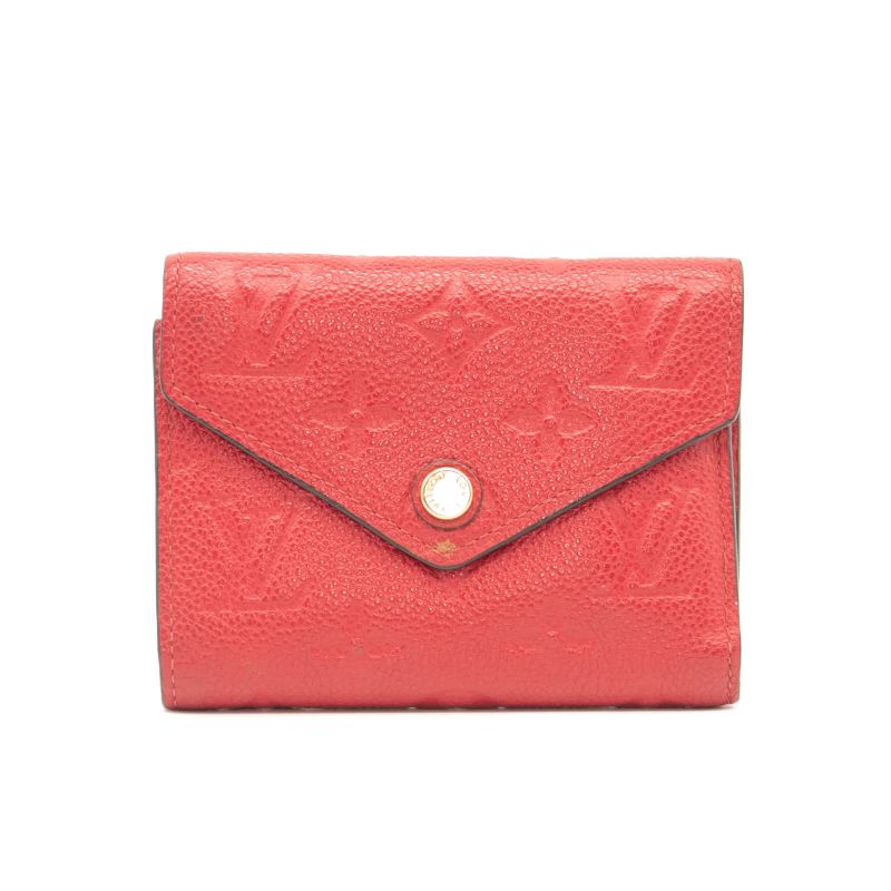 LOUIS VUITTON Empreinte Victorine Wallet in Red Pink