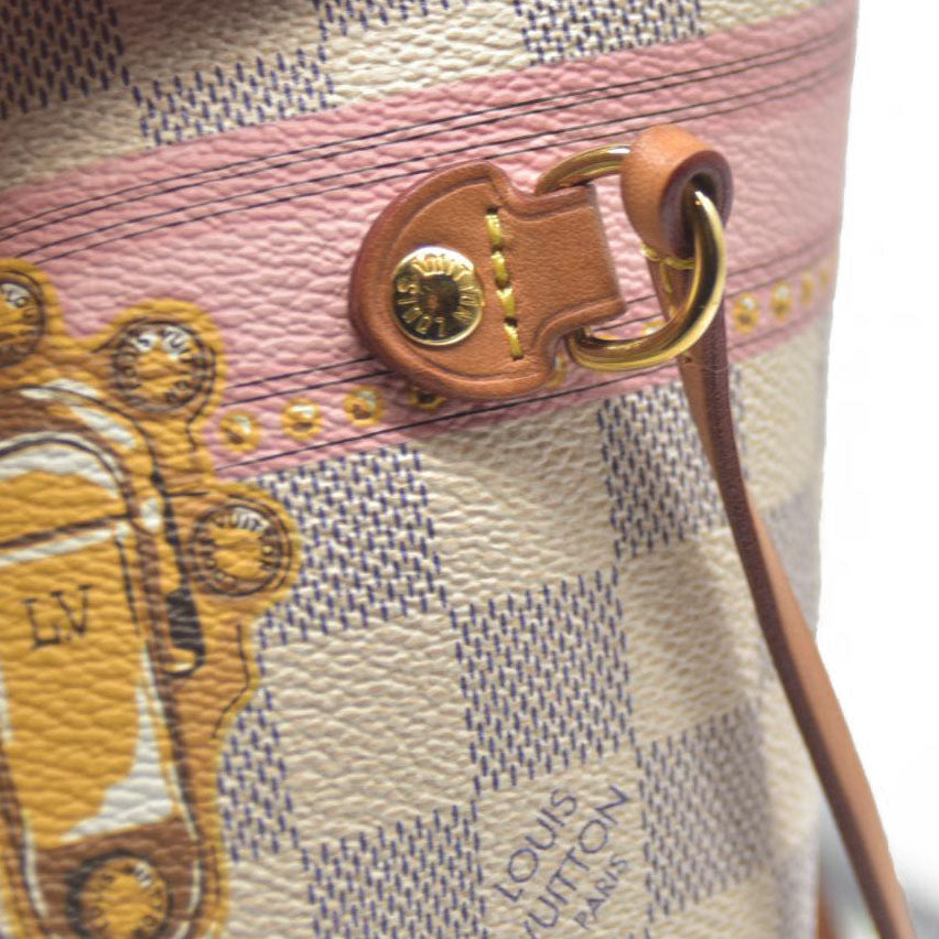 $2170 Louis Vuitton  Damier Azur Summer Trunks Neo Neverfull MM GI0168