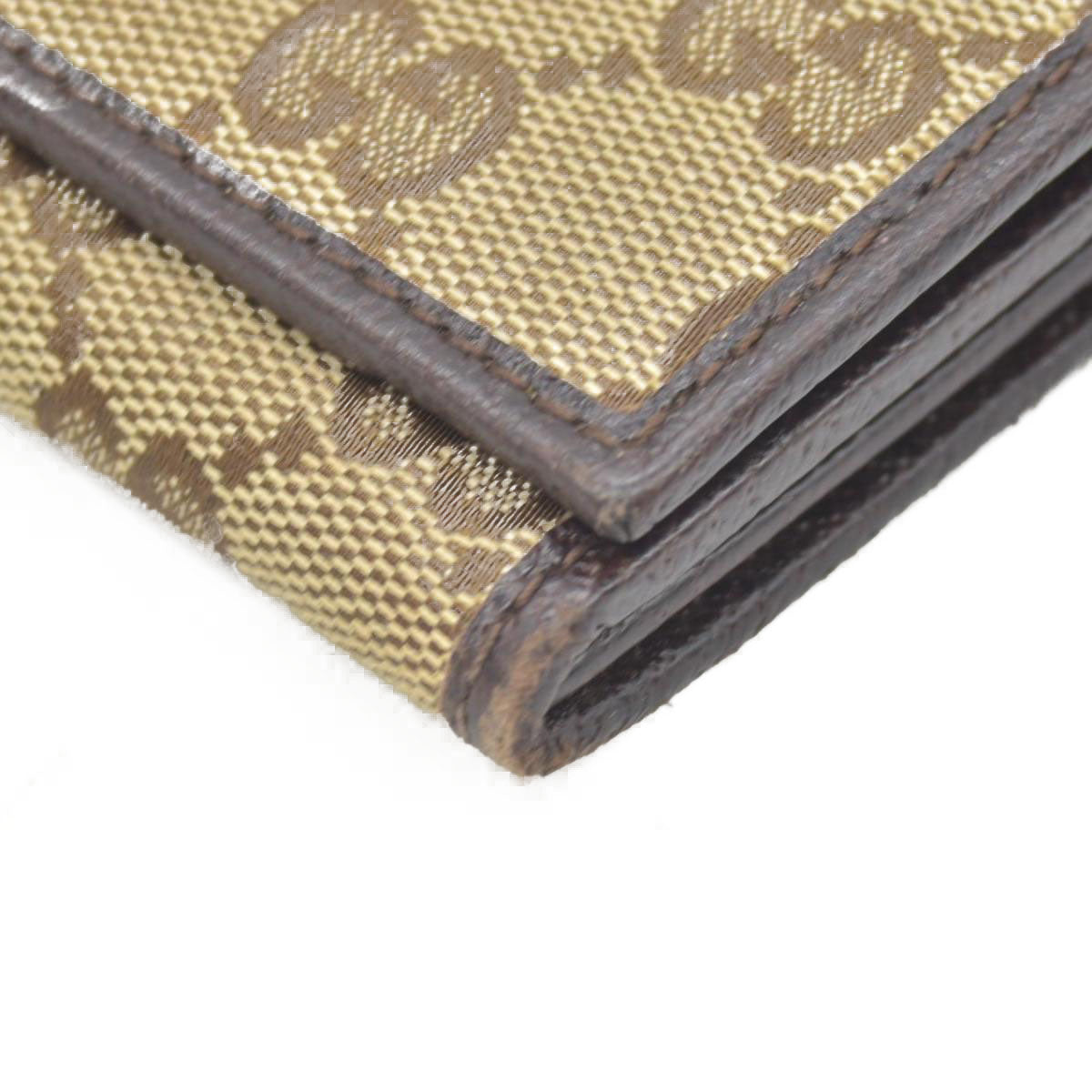 $690 Gucci GG Canvas Logo Plaque Bifold Wallet CONSIGNMENT