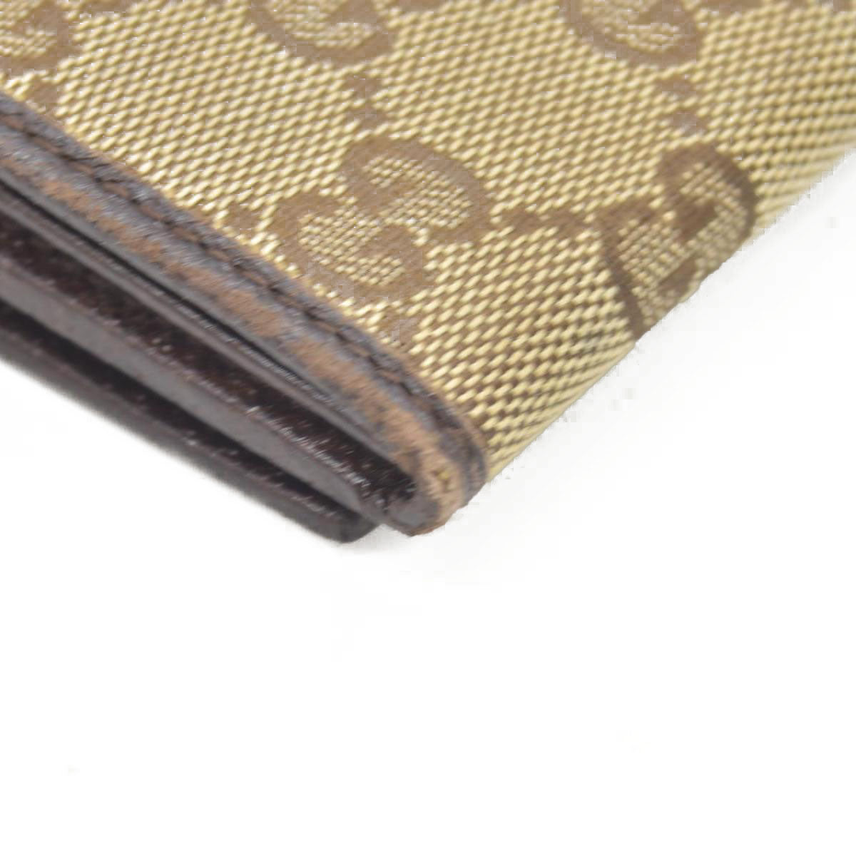 $690 Gucci GG Canvas Logo Plaque Bifold Wallet CONSIGNMENT
