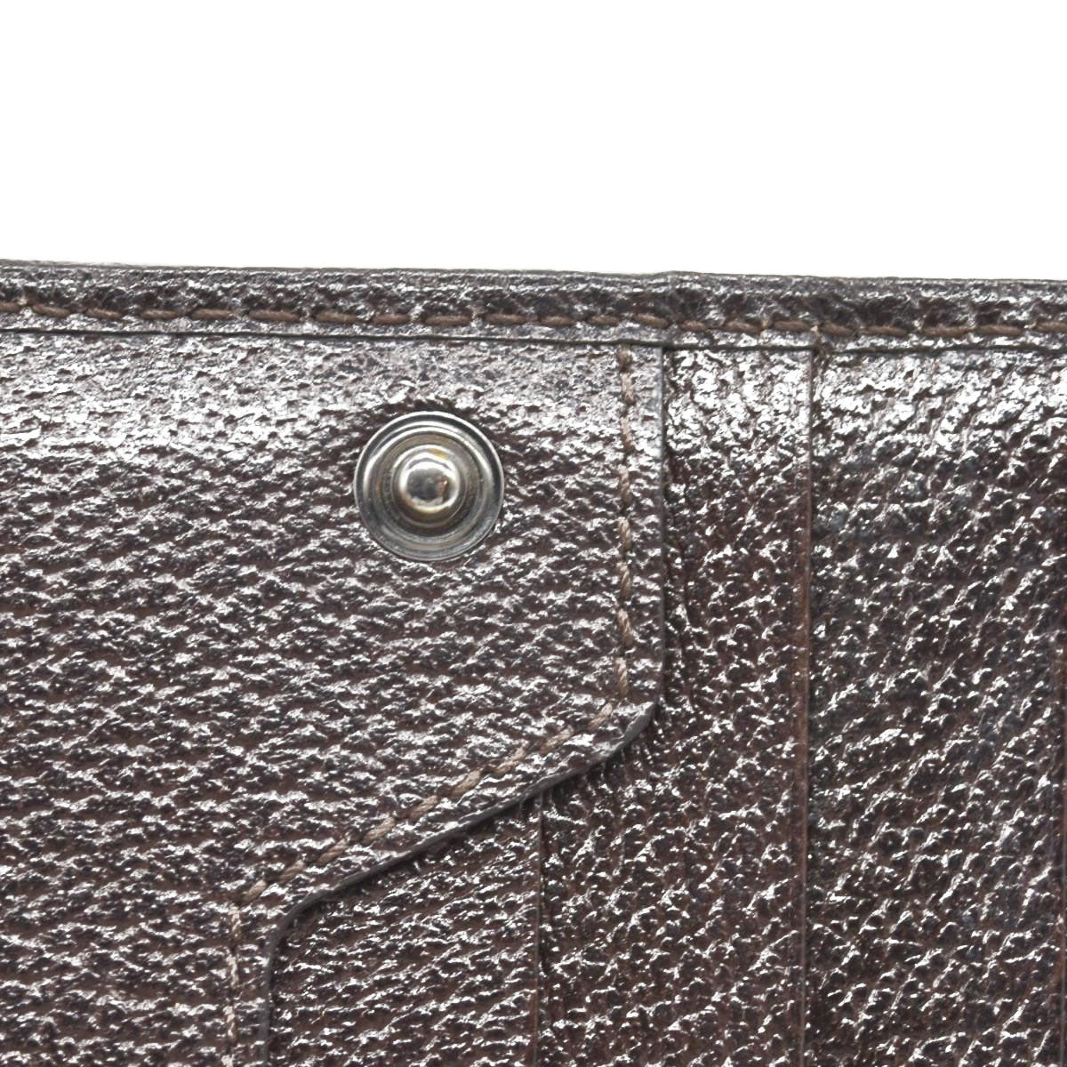 $690 Gucci GG Canvas Logo Plaque Bifold Wallet CONSIGNMENT