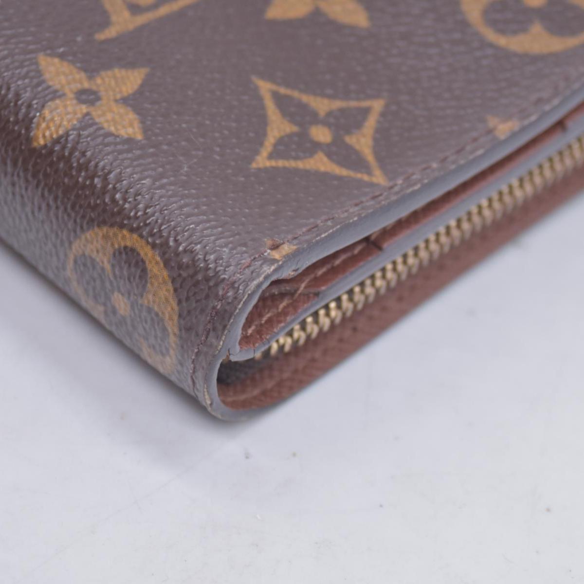 $660 2003 LOUIS VUITTON Monogram Compact Zip Wallet Brown MI0073 CONSIGNMENT 10021170