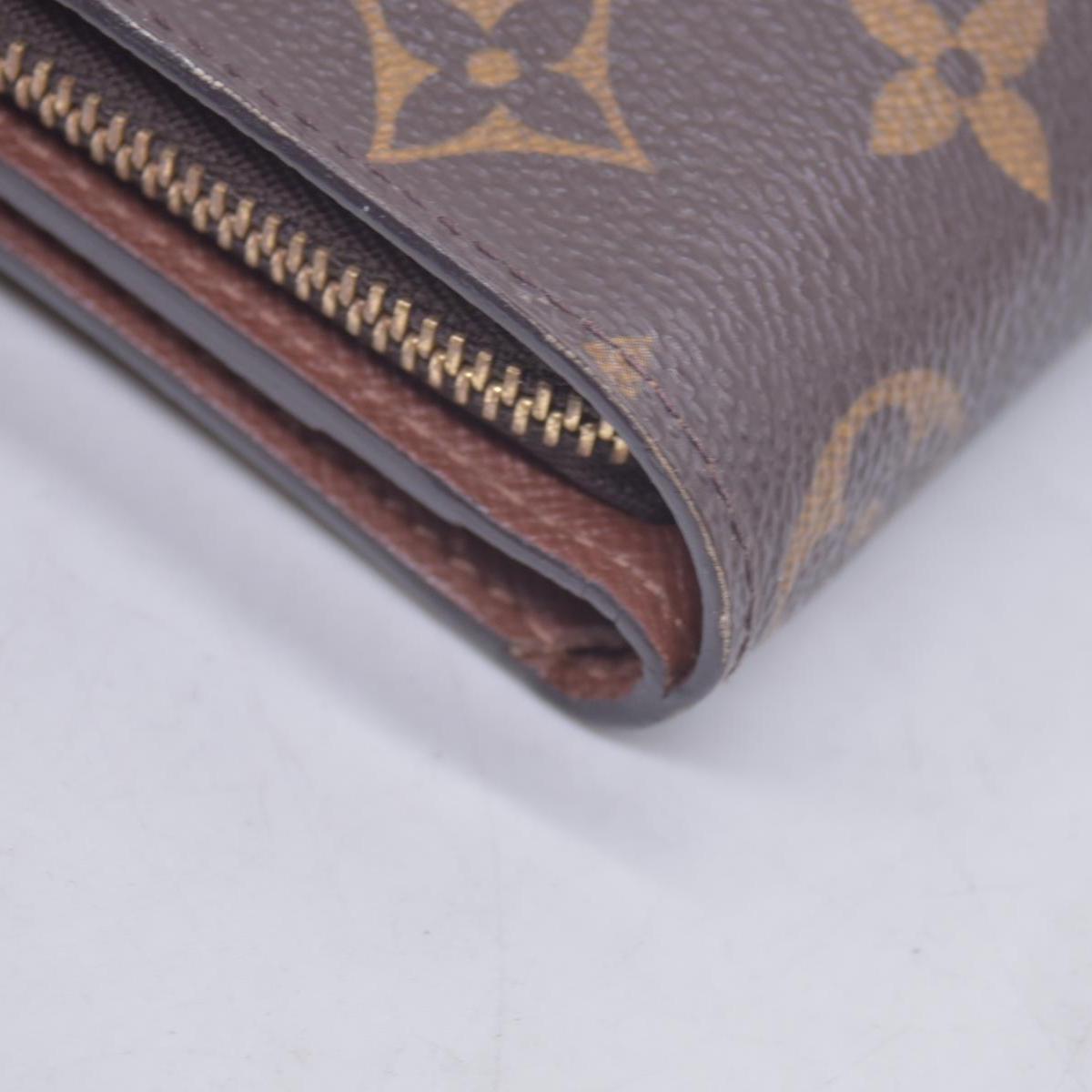 $660 2003 LOUIS VUITTON Monogram Compact Zip Wallet Brown MI0073 CONSIGNMENT 10021170