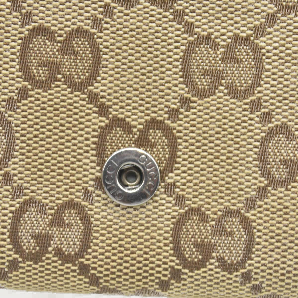 $690 Gucci GG Canvas Logo Plaque Bifold Wallet CONSIGNMENT