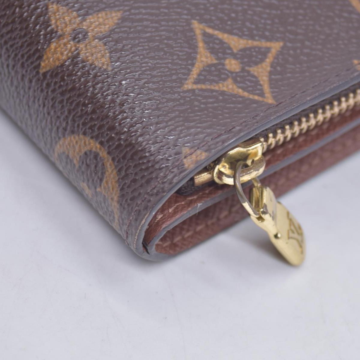 $660 2003 LOUIS VUITTON Monogram Compact Zip Wallet Brown MI0073 CONSIGNMENT 10021170