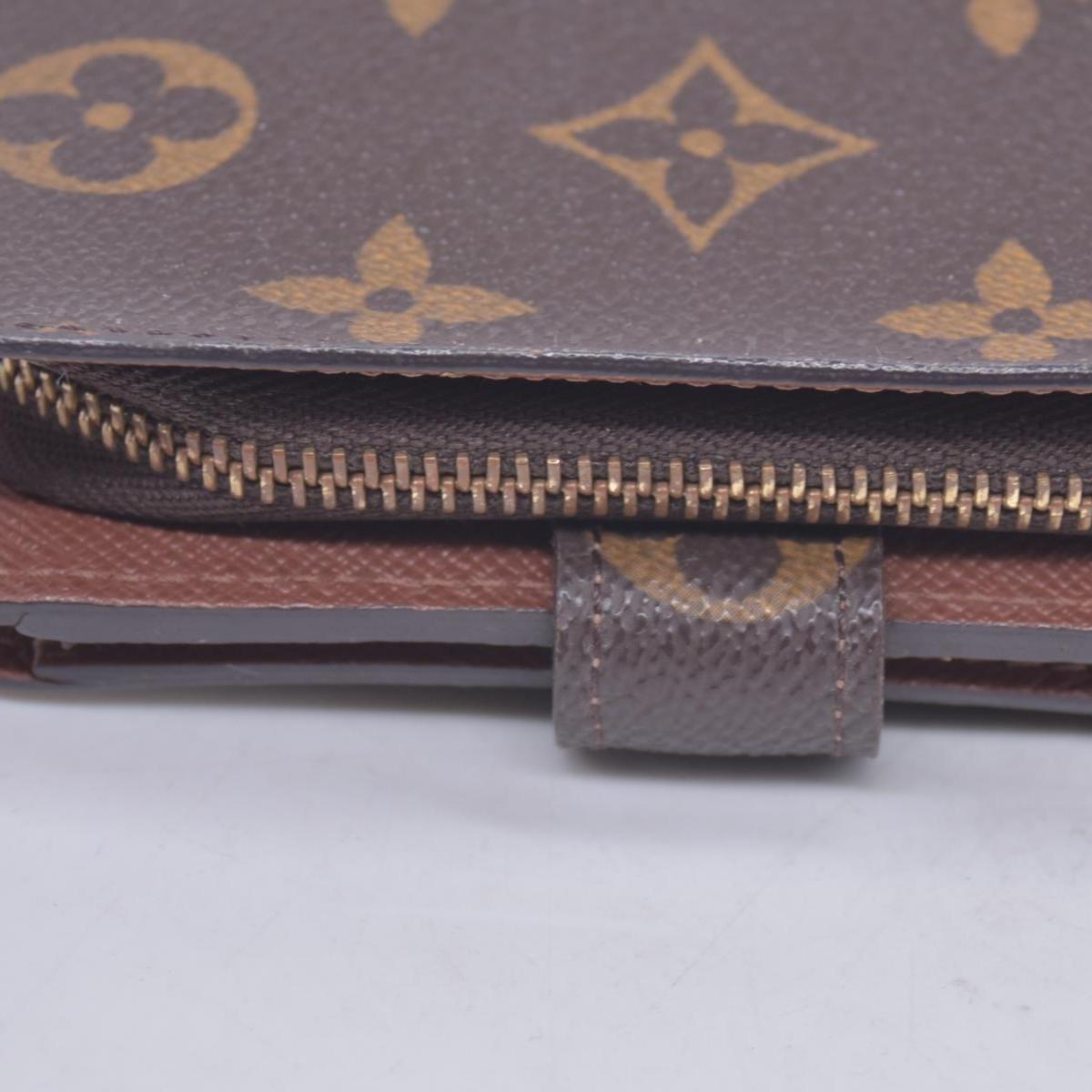 $660 2003 LOUIS VUITTON Monogram Compact Zip Wallet Brown MI0073 CONSIGNMENT 10021170