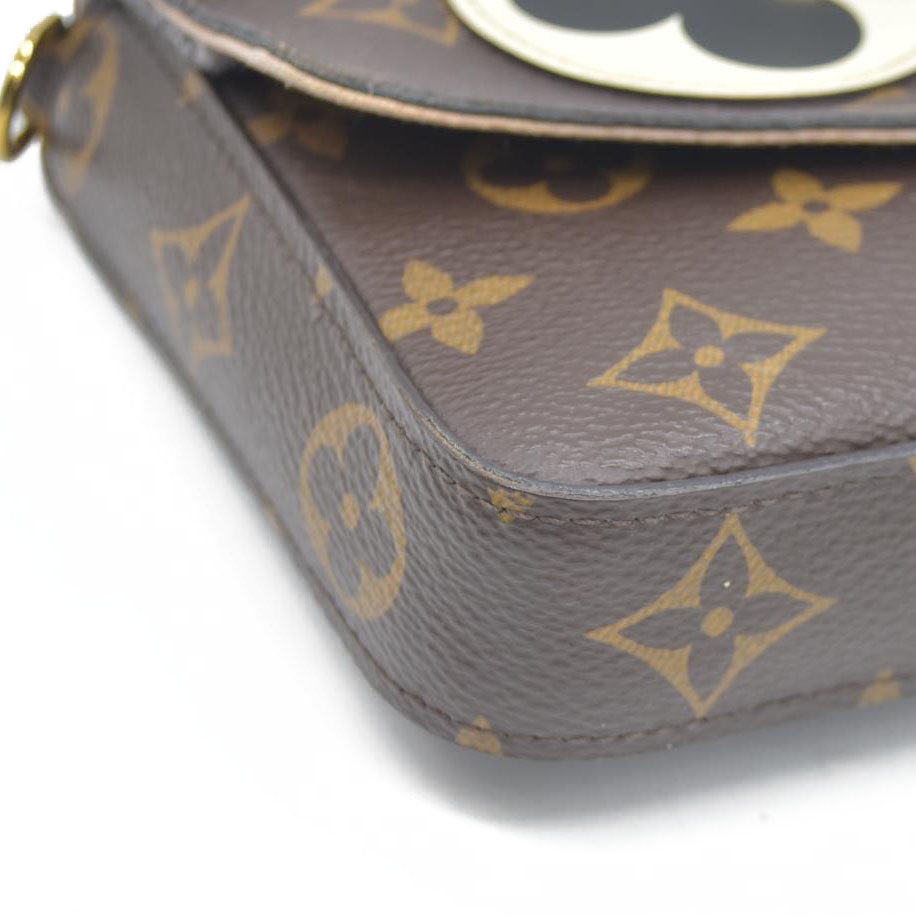 $2350 Louis Vuitton  Monogram Valentine Dog Pochette Felicie Chain Wallet
