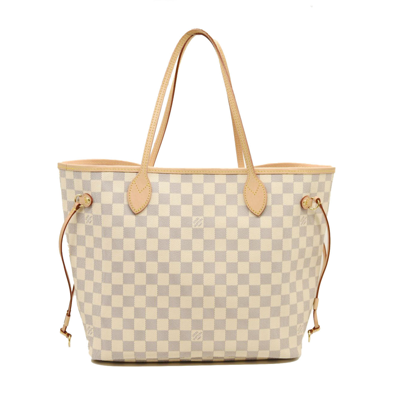 LOUIS VUITTON Damier Azur Neverfull MM Rose Ballerine