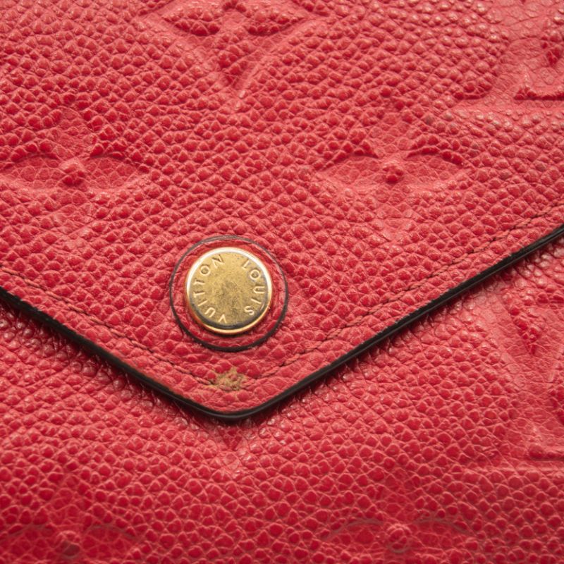 LOUIS VUITTON Empreinte Victorine Wallet in Red Pink