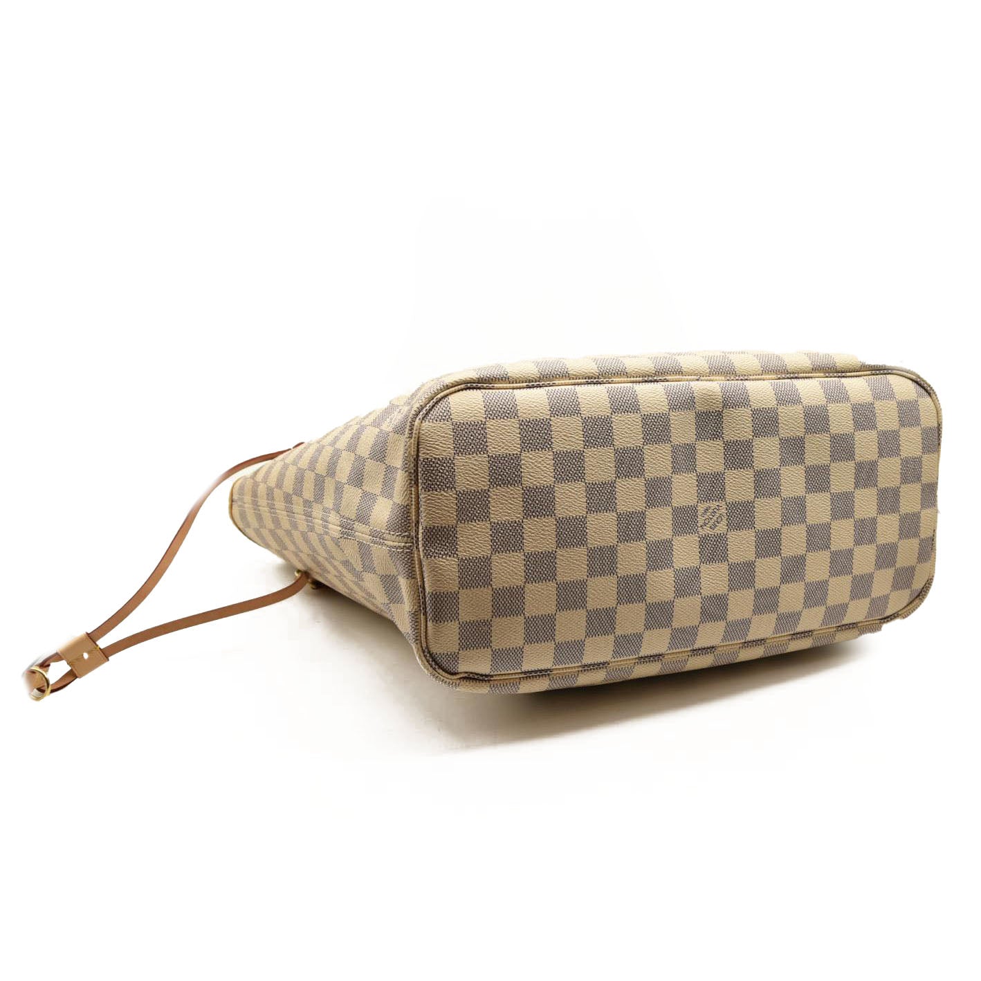 LOUIS VUITTON Damier Azur Neverfull MM Rose Ballerine