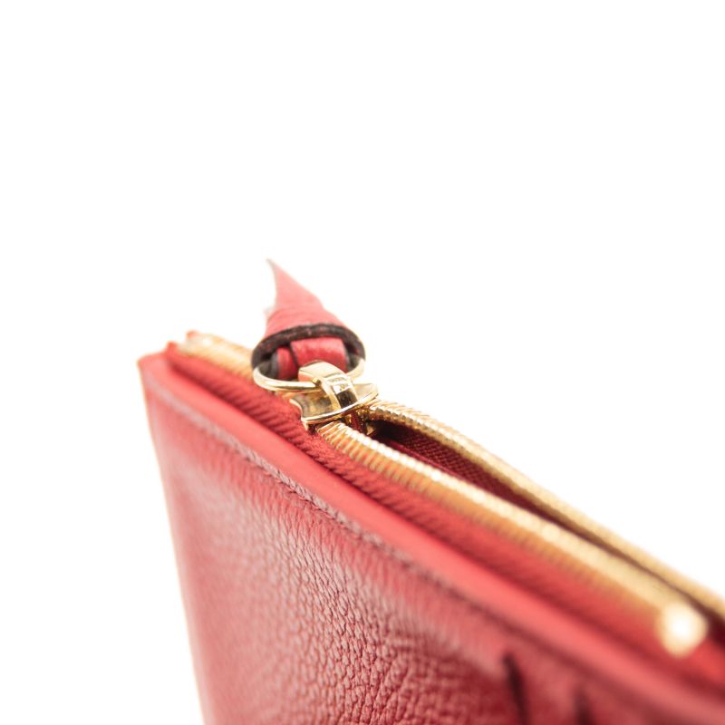 LOUIS VUITTON Empreinte Victorine Wallet in Red Pink