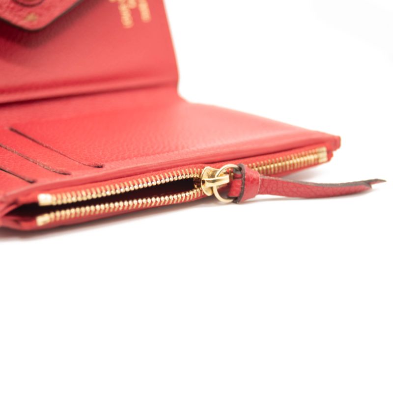 LOUIS VUITTON Empreinte Victorine Wallet in Red Pink