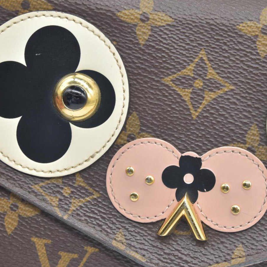 $2350 Louis Vuitton  Monogram Valentine Dog Pochette Felicie Chain Wallet