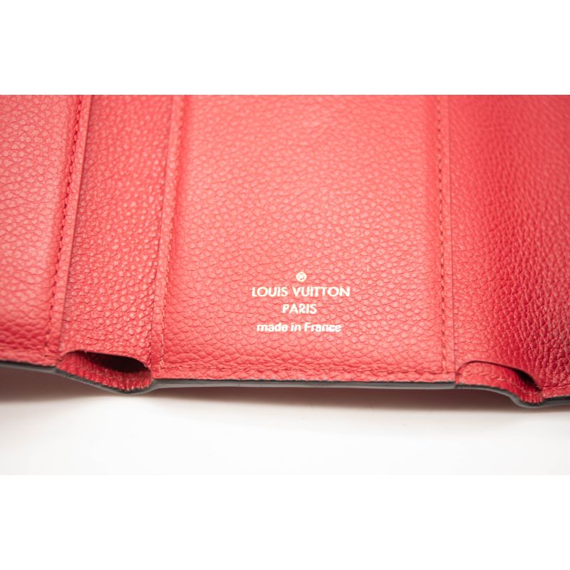 LOUIS VUITTON Empreinte Victorine Wallet in Red Pink