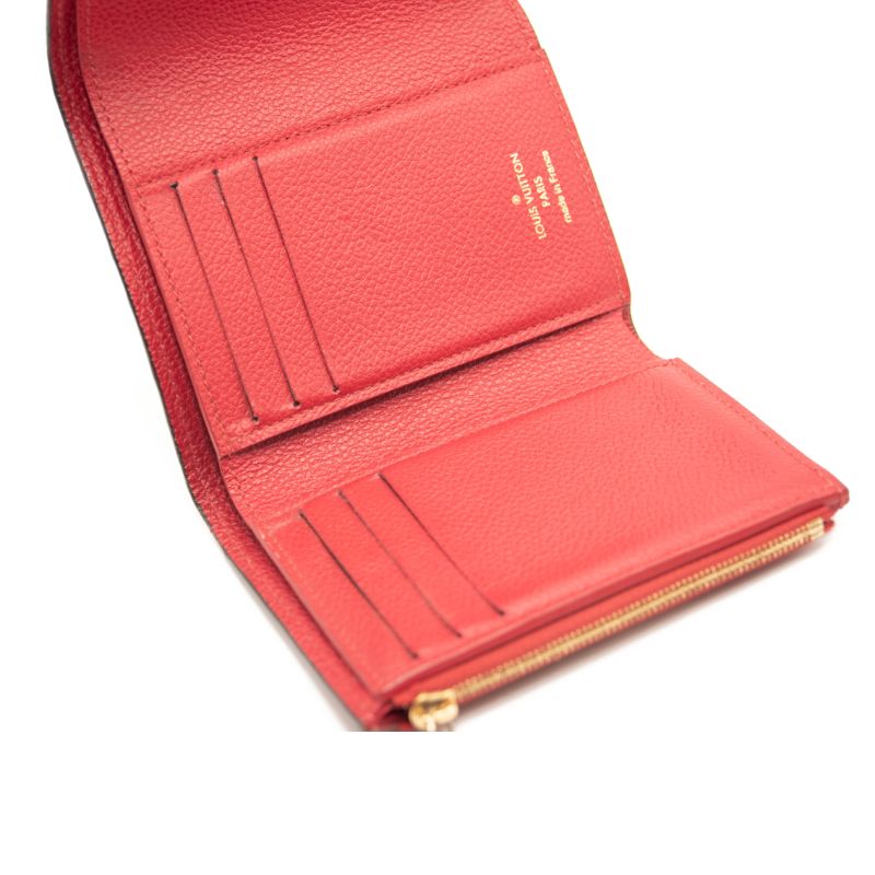 LOUIS VUITTON Empreinte Victorine Wallet in Red Pink