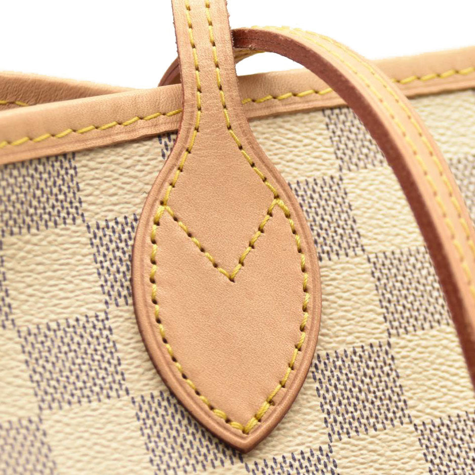 LOUIS VUITTON Damier Azur Neverfull MM Rose Ballerine