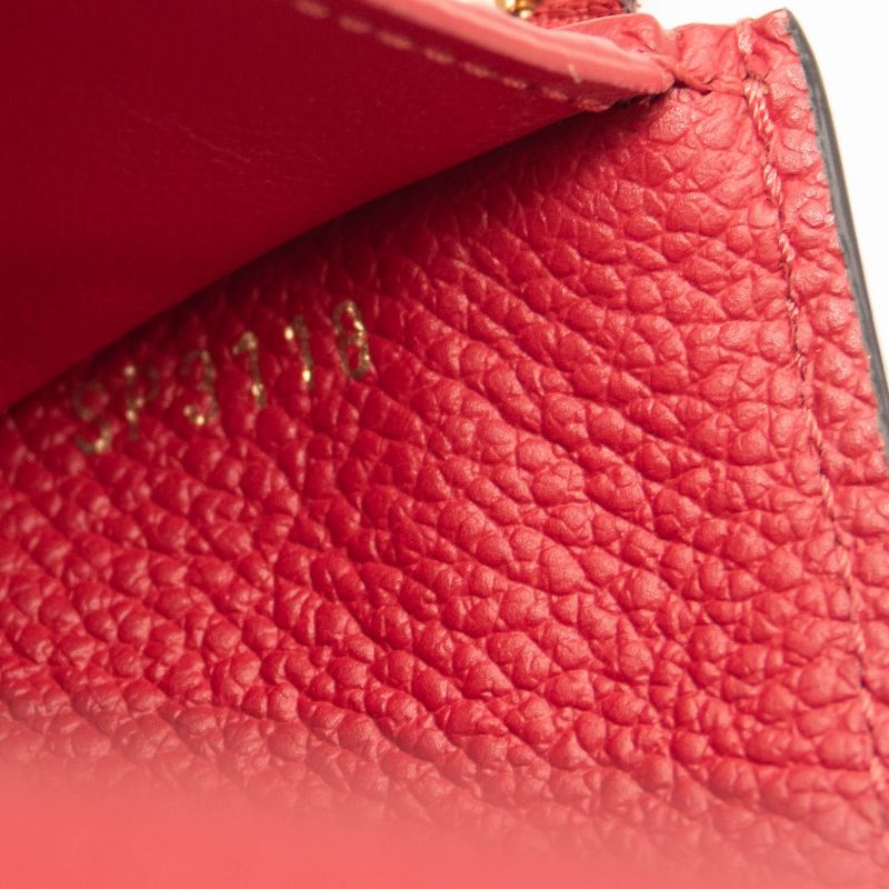 LOUIS VUITTON Empreinte Victorine Wallet in Red Pink