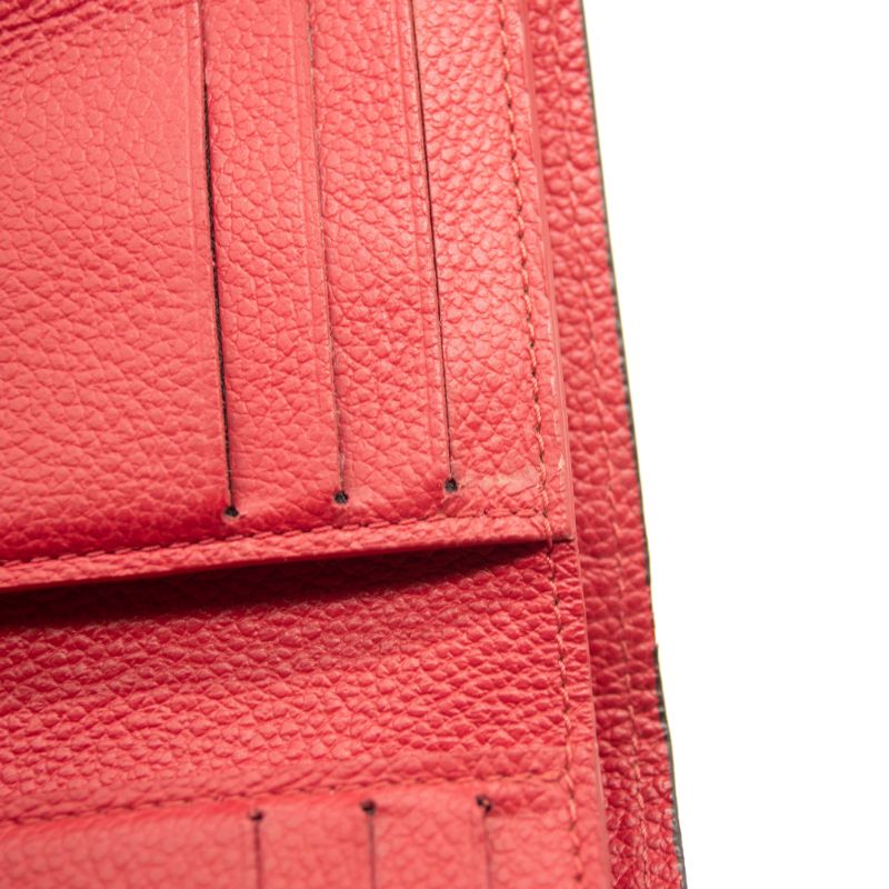 LOUIS VUITTON Empreinte Victorine Wallet in Red Pink