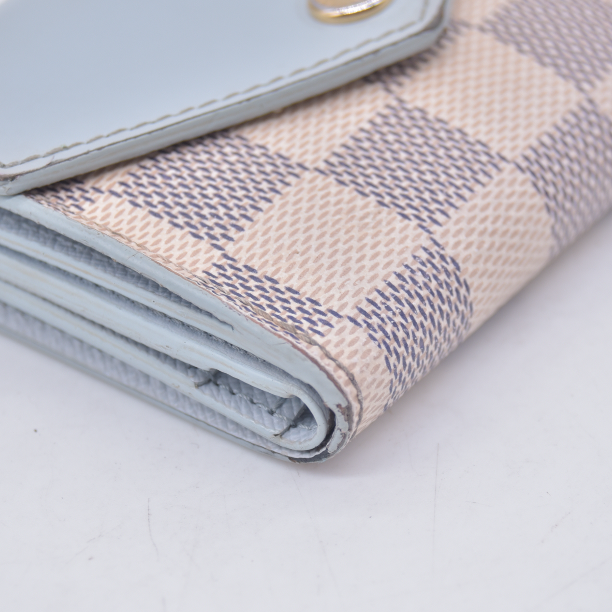 $570 2021 Louis Vuitton Damier Azur Zoe Wallet Olympe MI0261