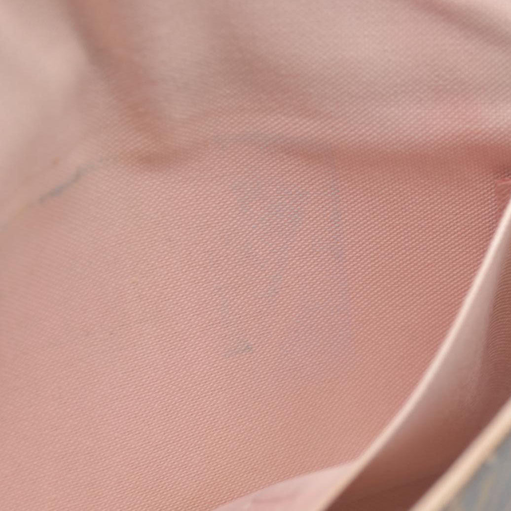 $2350 Louis Vuitton  Monogram Valentine Dog Pochette Felicie Chain Wallet